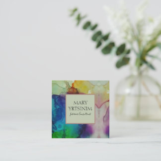 Inky Square Square Business Card