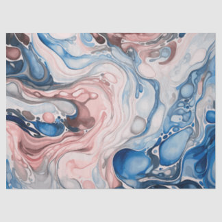 Inky Wave1 Red, White & Blue Tissue Paper