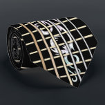 Inlaid Guitar Fretboard Tie<br><div class="desc">A six-string guitar fretboard neck tie,  with a beautiful,  swirly,  faux-finish pearlescent vine inlay design.</div>
