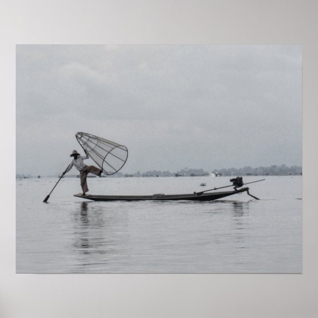 inle lake fishing poster (Front)