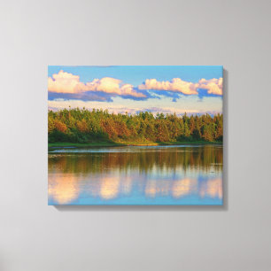 Inlet at Sunset   New Brunswick, Canada Canvas Print