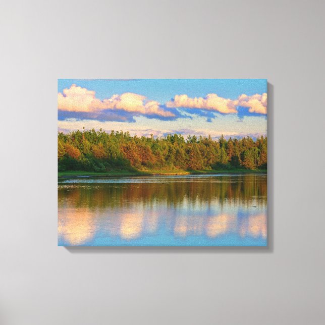 Inlet at Sunset | New Brunswick, Canada Canvas Print (Front)