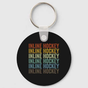 Inline Hockey Sports Retro Keychain
