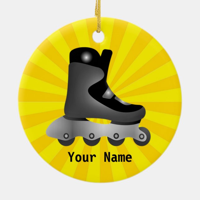 Inline Skate Design Ornament (Back)