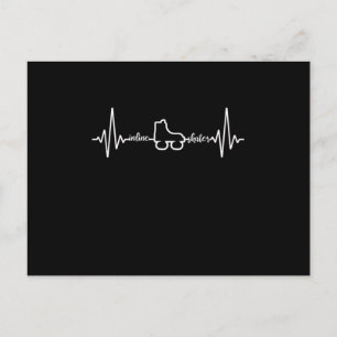 Inline Skateing Heartbeat Rollerblading Roller Ska Postcard
