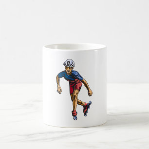 Inline Skater Cool Retro Rollerblading Coffee Mug