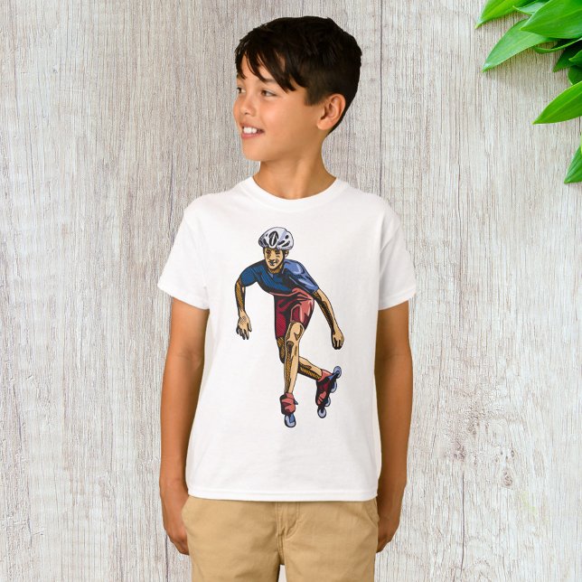 Inline Skater Cool Retro Rollerblading T-Shirt (Creator Uploaded)