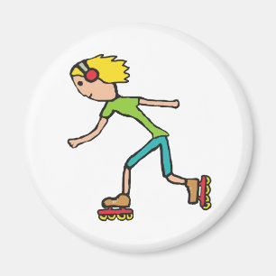 Inline Skating Magnet
