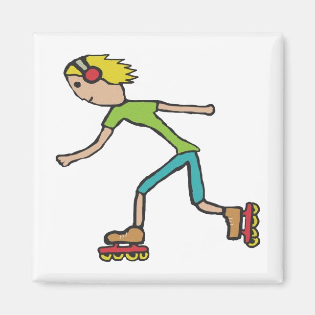 Inline Skating Magnet (Front)