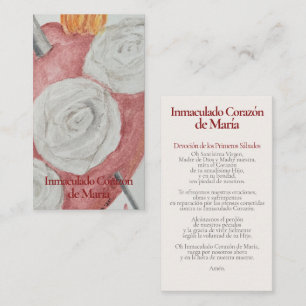 Inmaculado Corazón de María - Catholic Prayer Card