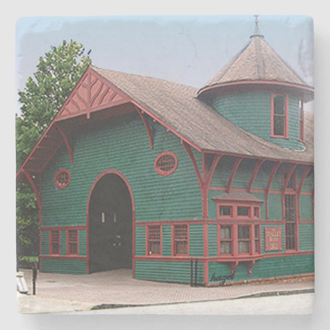 Inman Park, Trolley Barn, Atlanta Marble Coasters (Front)