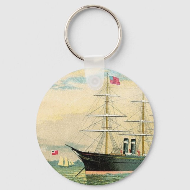Inman Steamship Company Keychain (Front)