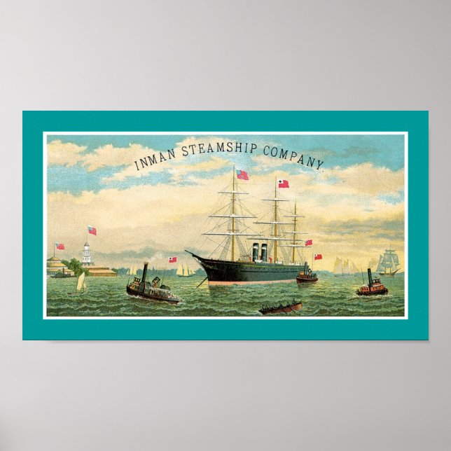 Inman Steamship Company Poster (Front)
