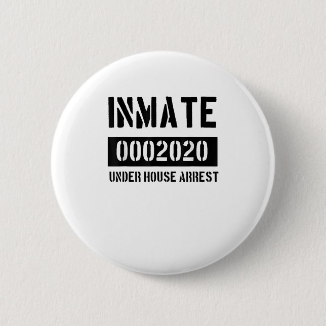 Inmate Prisoner Halloween 2020 Jail Cos 2 Inch Round Button (Front)