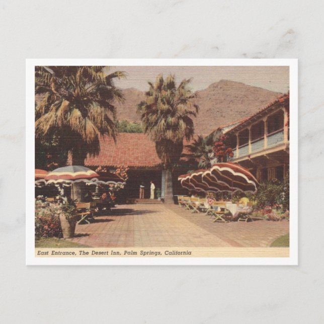 Inn, Palm Springs CA, 1940s Vintage Postcard (Front)