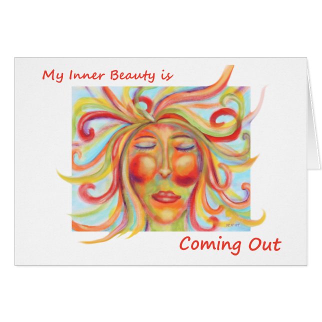 "Inner Beauty"  Affirmation Card (Front Horizontal)