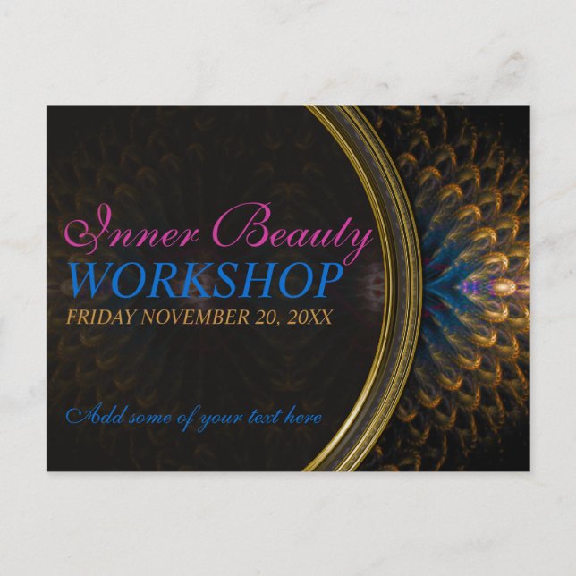 Inner Beauty Goddess Workshop Invitation template (Front)