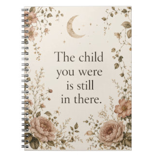 Inner Child Healing Vintage Floral Quote Notebook