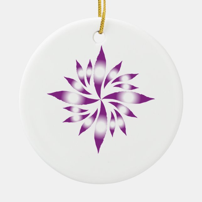Inner Christmas Star #12 Ceramic Ornament (Front)