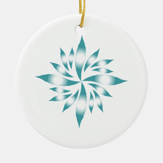 Inner Christmas Star #3 Ceramic Ornament (Front)