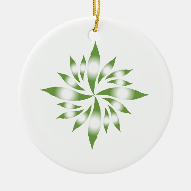Inner Christmas Star #5 Ceramic Ornament (Front)
