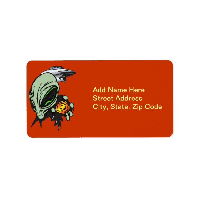 Inner Earth Aliens Label (Front)