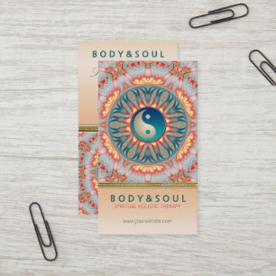 Inner Fire Energy Yin Yang Holistic Business Card