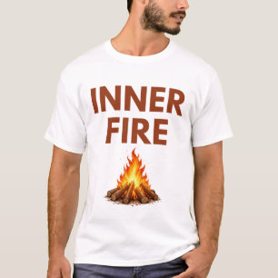 Inner Fire Minimal Flame Mens T Shirt