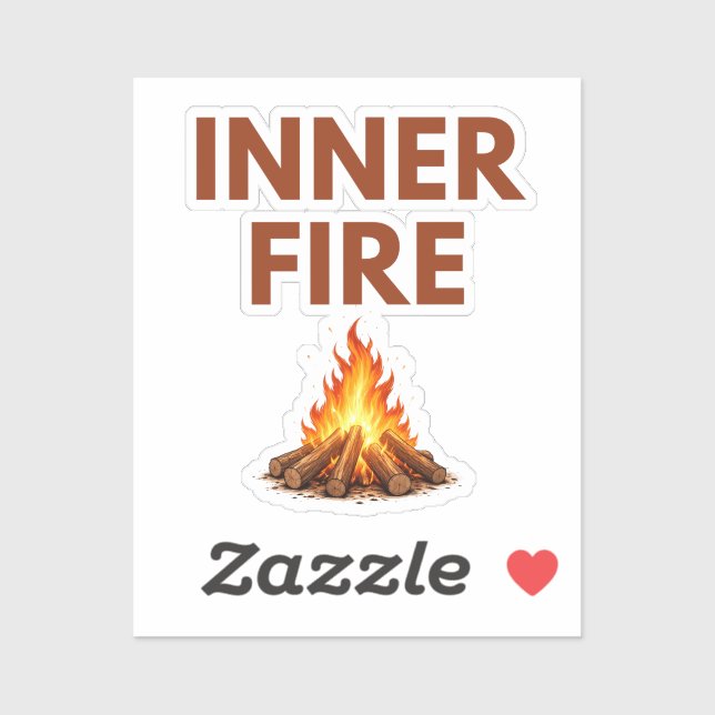 Inner Fire Minimal Flame Vinyl Sticker (Feuille)