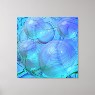 Inner Flow VI – Aqua & Azure Galaxy Canvas Print