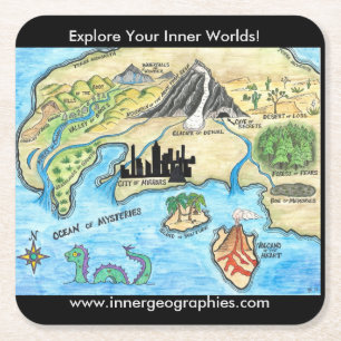 Inner Geographies Map Coasters