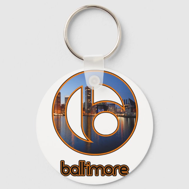 Inner Harbour Baltimore Keychain (Front)