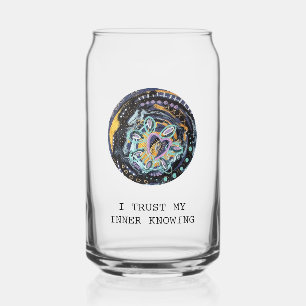 Inner Knowing Mantra Mug with Prayer Portal Can Glass
