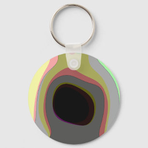 Inner Landscape - Abstract Organic Surreal Art Keychain
