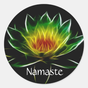 Inner Light l Lotus Abstract Art   Customized Classic Round Sticker