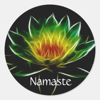Inner Light l Lotus Abstract Art | Customized Classic Round Sticker