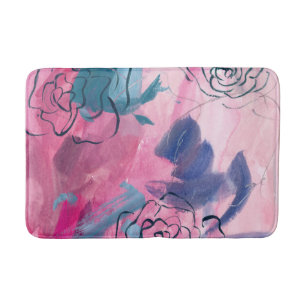 Inner Music - Floral Sketch Bath Mat