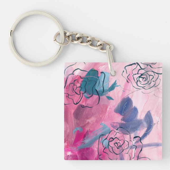 Inner Music - Floral Sketch Keychain (Front)