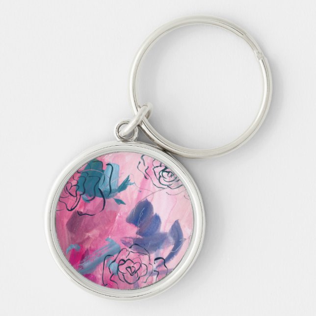 Inner Music - Floral Sketch Keychain (Front)
