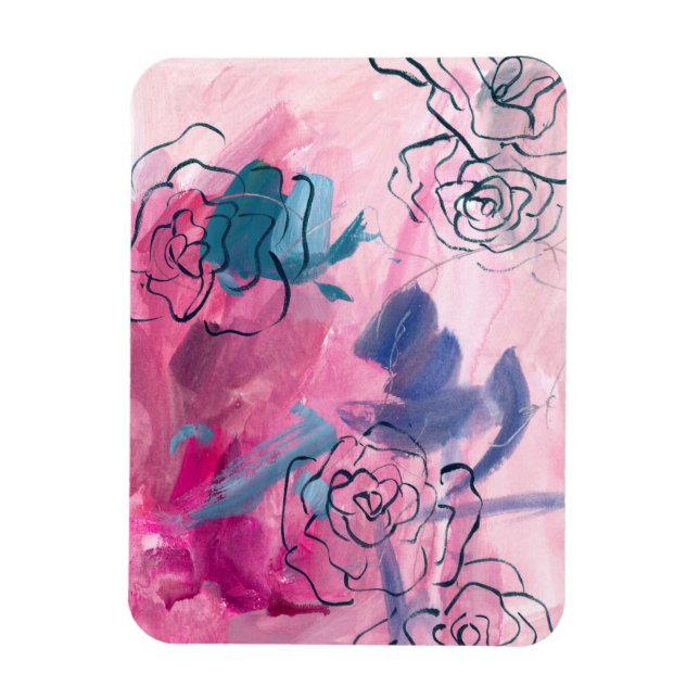 Inner Music - Floral Sketch Magnet (Vertical)