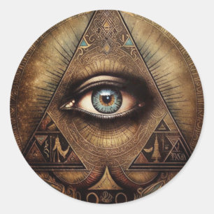 Inner Oracle   Third Eye Design Classic Round Sticker