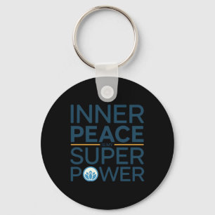 Inner Peace Is My Superpower Sticker Keychain