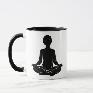 Inner Peace Meditating Silhouette Mug