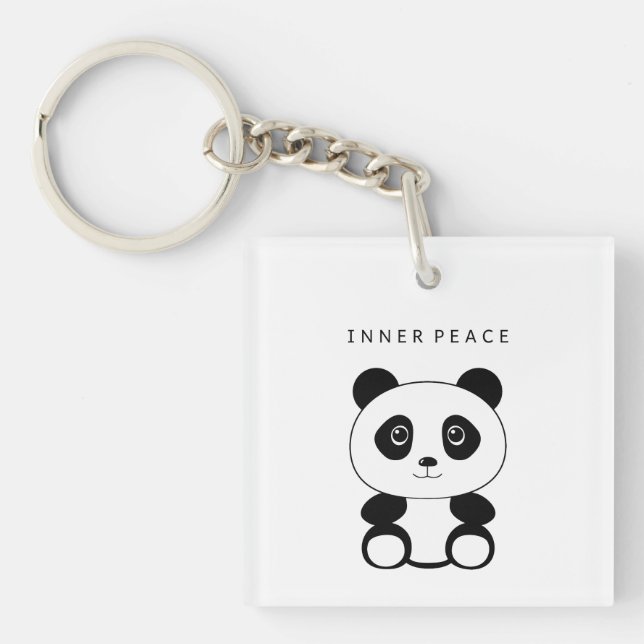 Inner Peace Panda Keychain (Front)