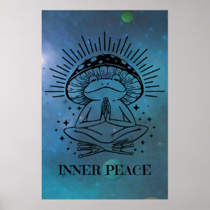Inner Peace Yoga Frog Poster