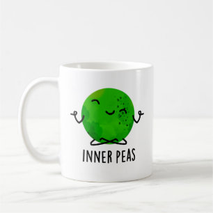 Inner Peas Funny Meditating Pea Pun  Coffee Mug