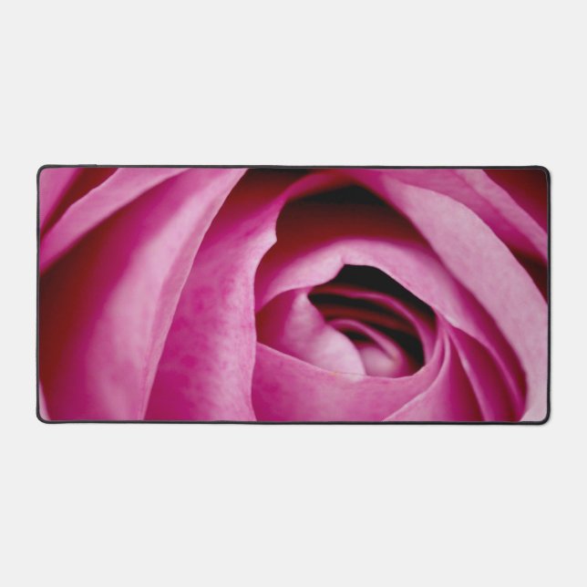 Inner Petals of Rose Bud Desk Mat (Front)