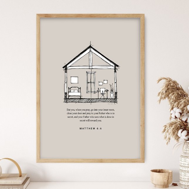 Inner Room, Prayer, Matthew 6, Private Prayer Room Poster (Creator Uploaded)