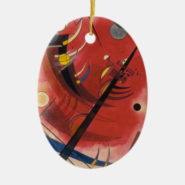 Inner Simmering Abstract Painting Ceramic Ornament (Front)