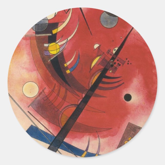 Inner Simmering Abstract Painting Classic Round Sticker (Front)